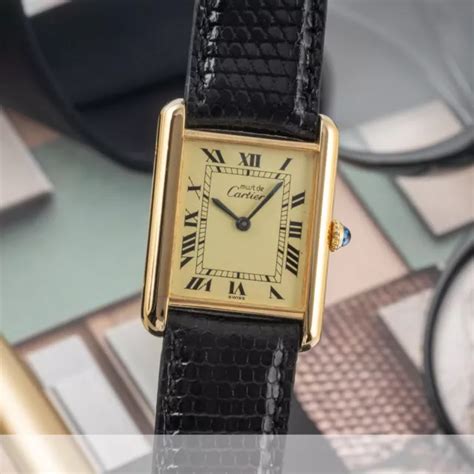 must de cartier tank damenuhr armbandverschluss|More.